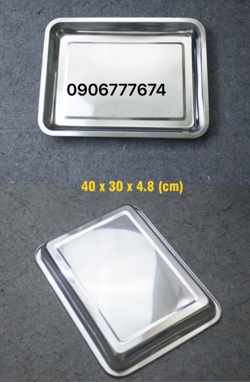 Khay Sâu Inox Dùng Bưng Bê / Đựng Thức Ăn