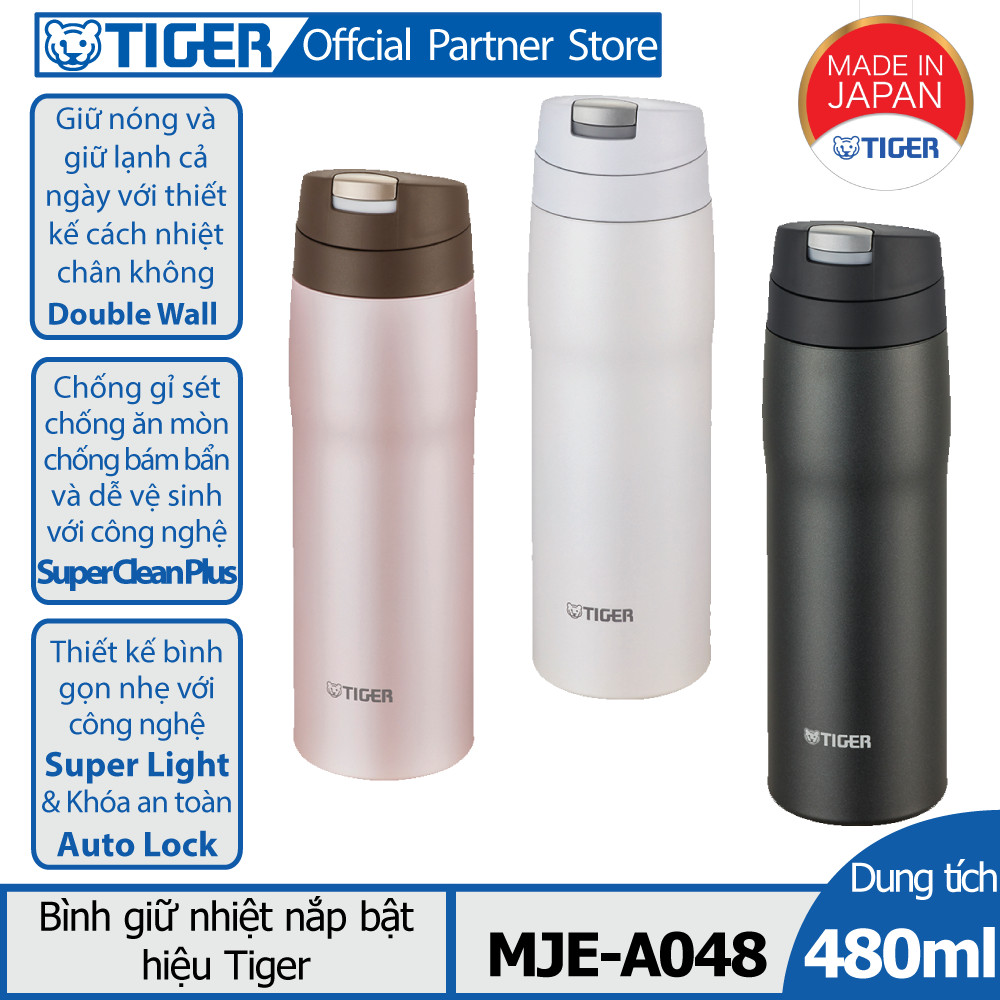 Bình giữ nhiệt Tiger nắp bật MJE-A048 (480ml)
