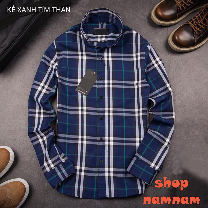 Áo sơ mi nam kẻ sọc màu ghi nhạt