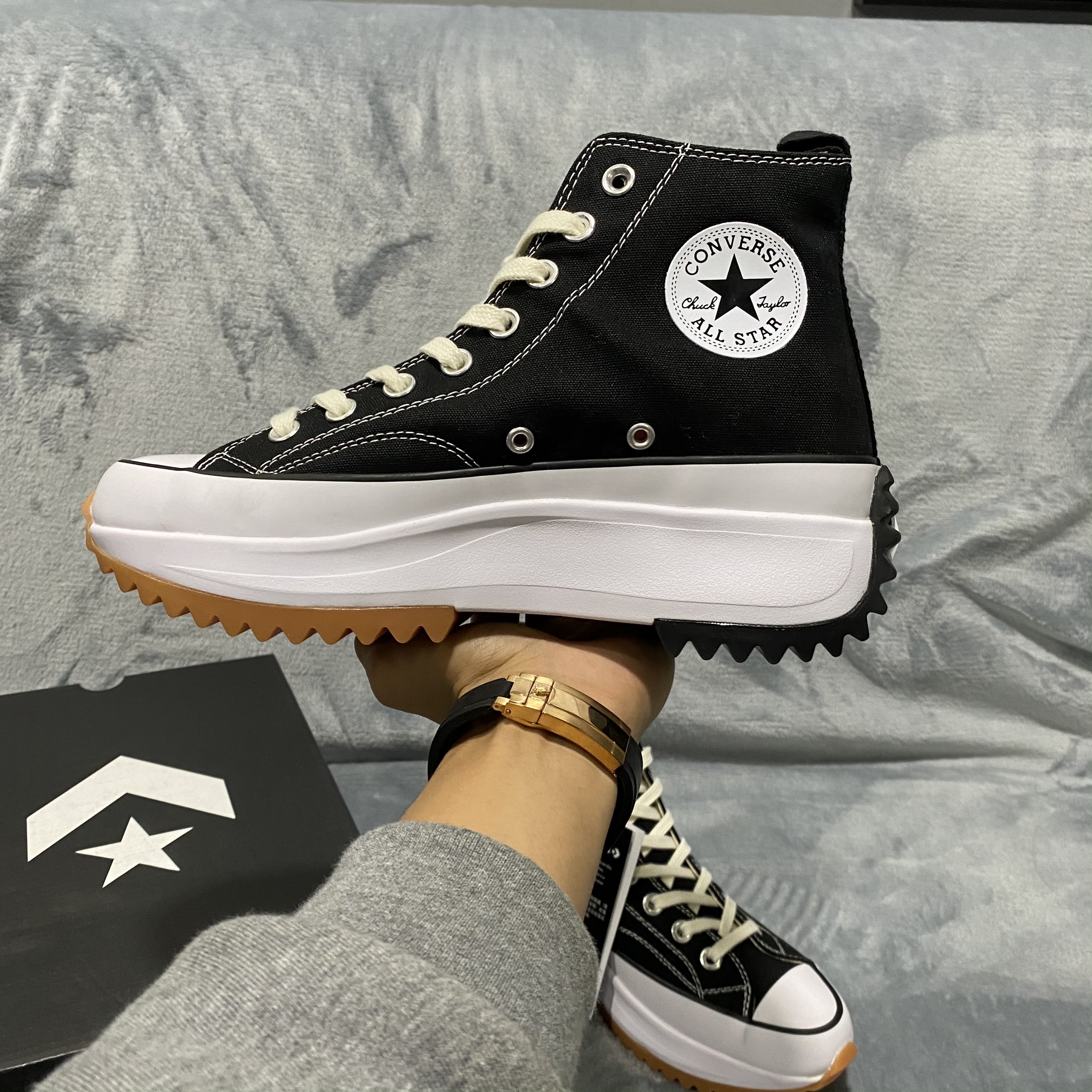 Giày Converse 1970s Run Star Hike High Black ( Tặng túi converse + bill+ tất)