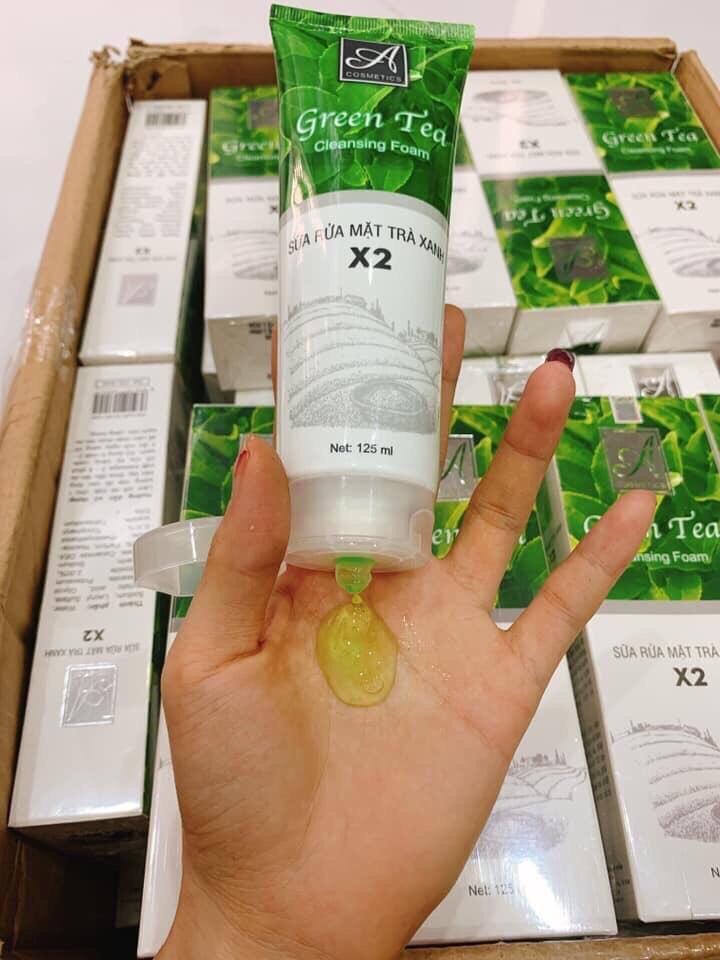 sữa rửa mặt trà xanh X2