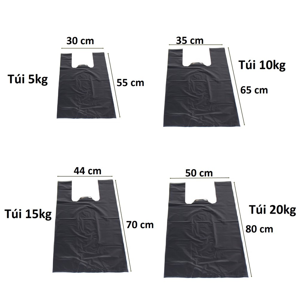 1KG TÚI BÓNG ĐEN ĐỦ KÍCH CỠ