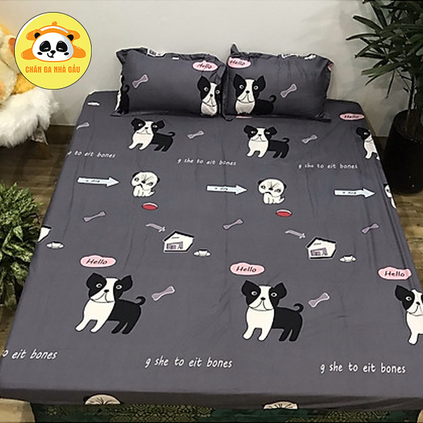 Set 3 món ga gối Poly cotton mẫu Cờ Mỹ