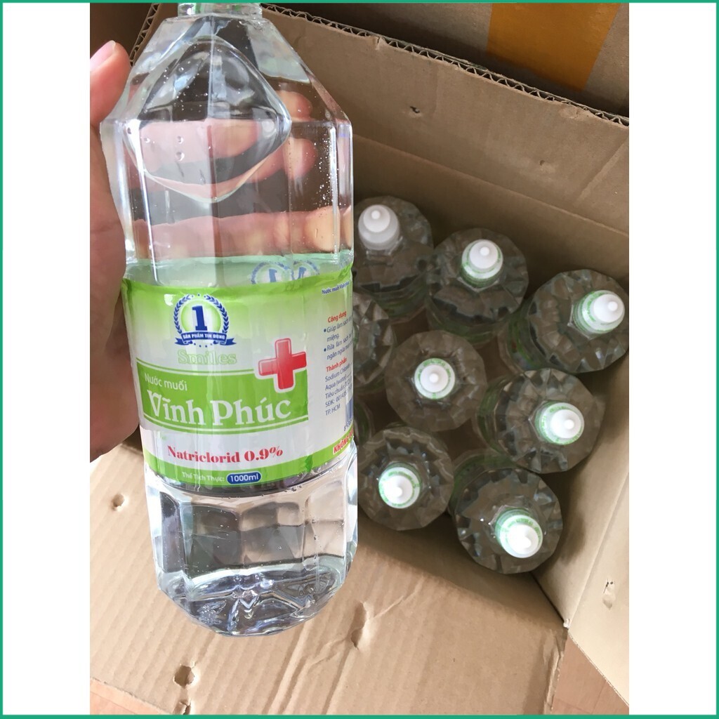 Nước muối Vĩnh Phúc Smiles Natriclorid 0.9% 1 lít