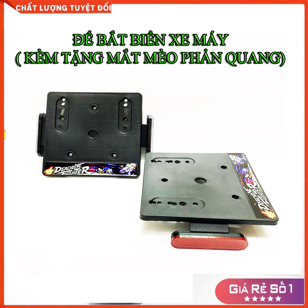 KHUNG BIỂN SỐ XE MÁY TẶNG MẮT MÈO PHẢN QUANG