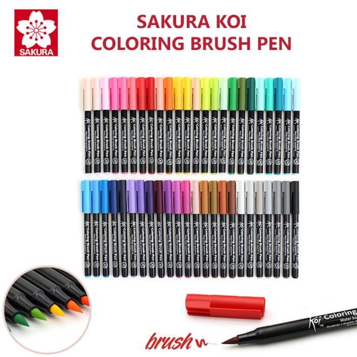 [HCM]BÚT CỌ MÀU NƯỚC SAKURA KOI (NHIỀU MÀU)