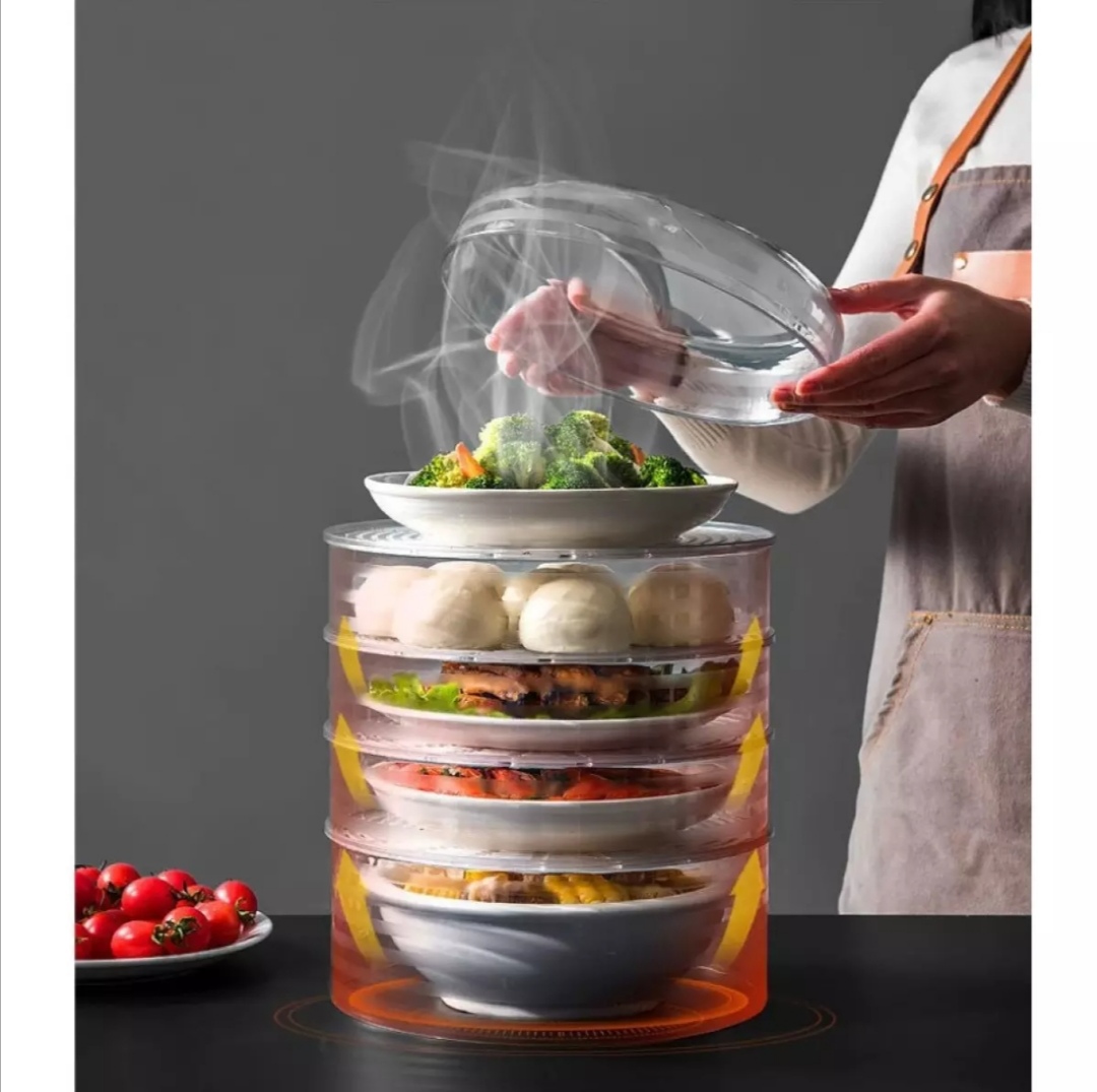 Lồng bàn giữ nhiệt đa tầng nhựa Việt Nhật cao cấp. Hộp đựng thức ăn 5 tầng tháo rời.