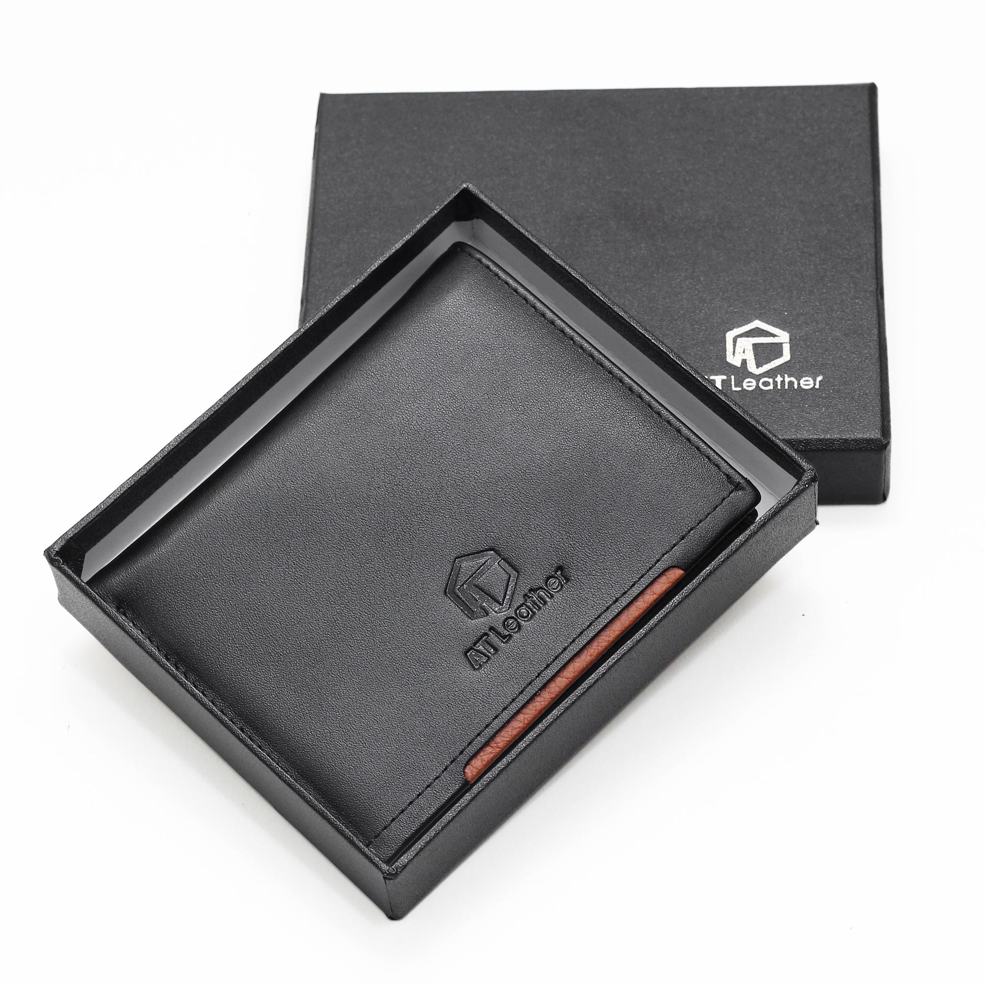 Ví đứng nam da bò AT Leather 040