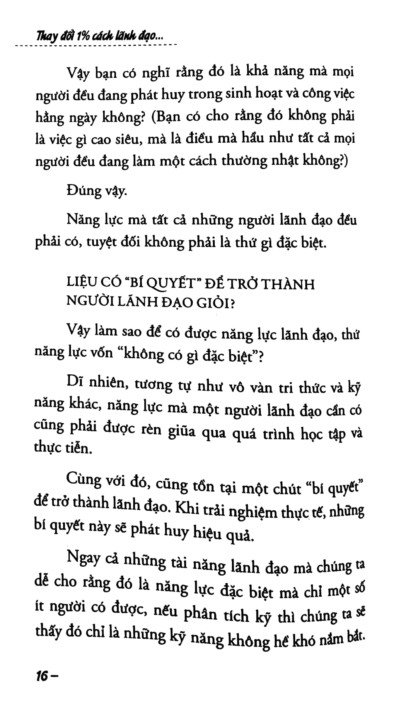 Sách Fahasa - Thay Đổi 1% Cách Lãnh Đạo - 99% Đạt Thành Công