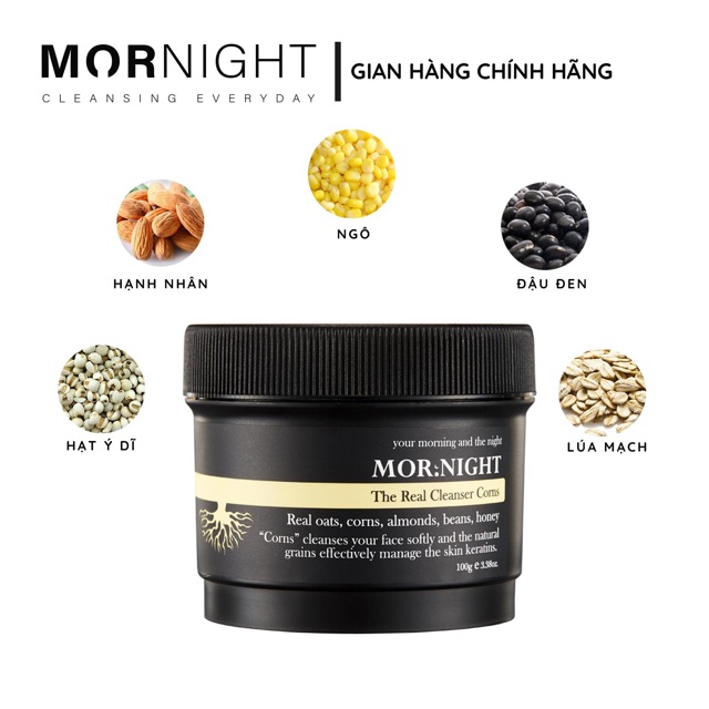 [CHÍNH HÃNG] Sữa rửa mặt hữu cơ ngũ cốc -100g (CORN) MORNIGHT☘️