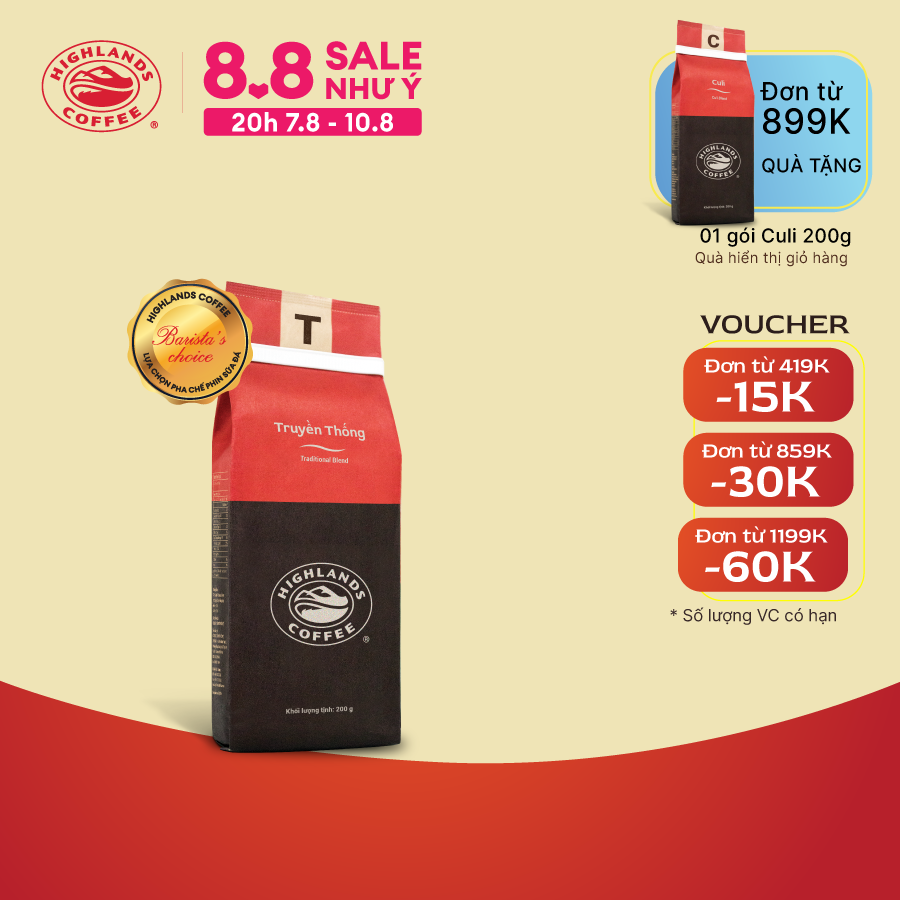 Cà phê rang xay Truyền Thống Highlands Coffee 200g
