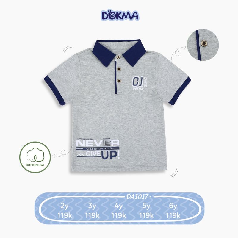Áo polo cổ đức bé trai Dokma 2-6Y DA1348