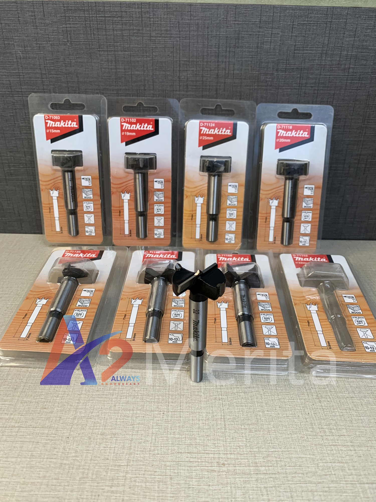 Mũi khoét gỗ 15-35mm Makita (Tùy chọn size)