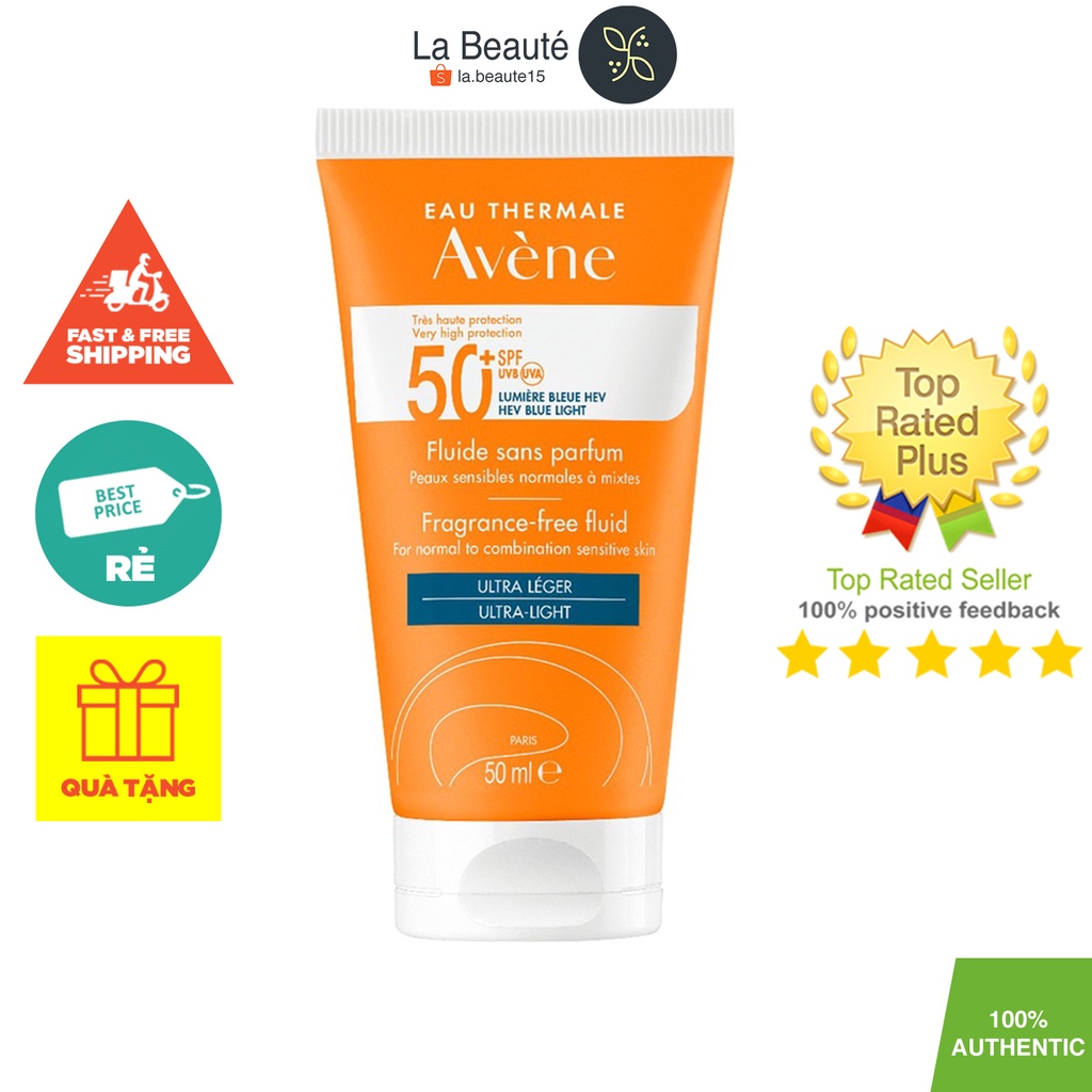 Avene very high protection fluid spf 50+ - kem chống nắng 50ml