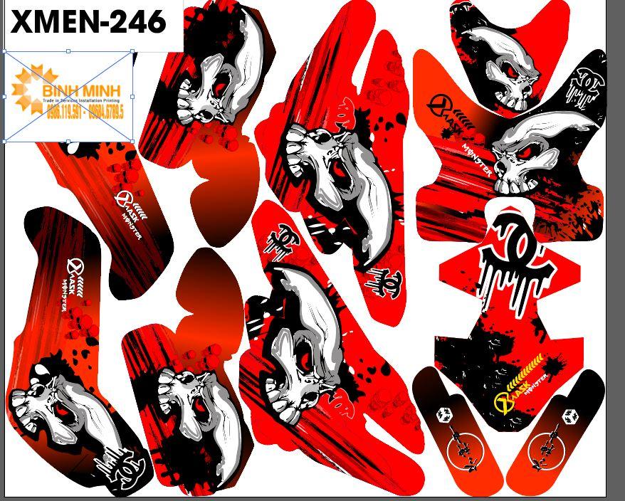 TEM TRÙM XE ĐIỆN XMEN mã  246