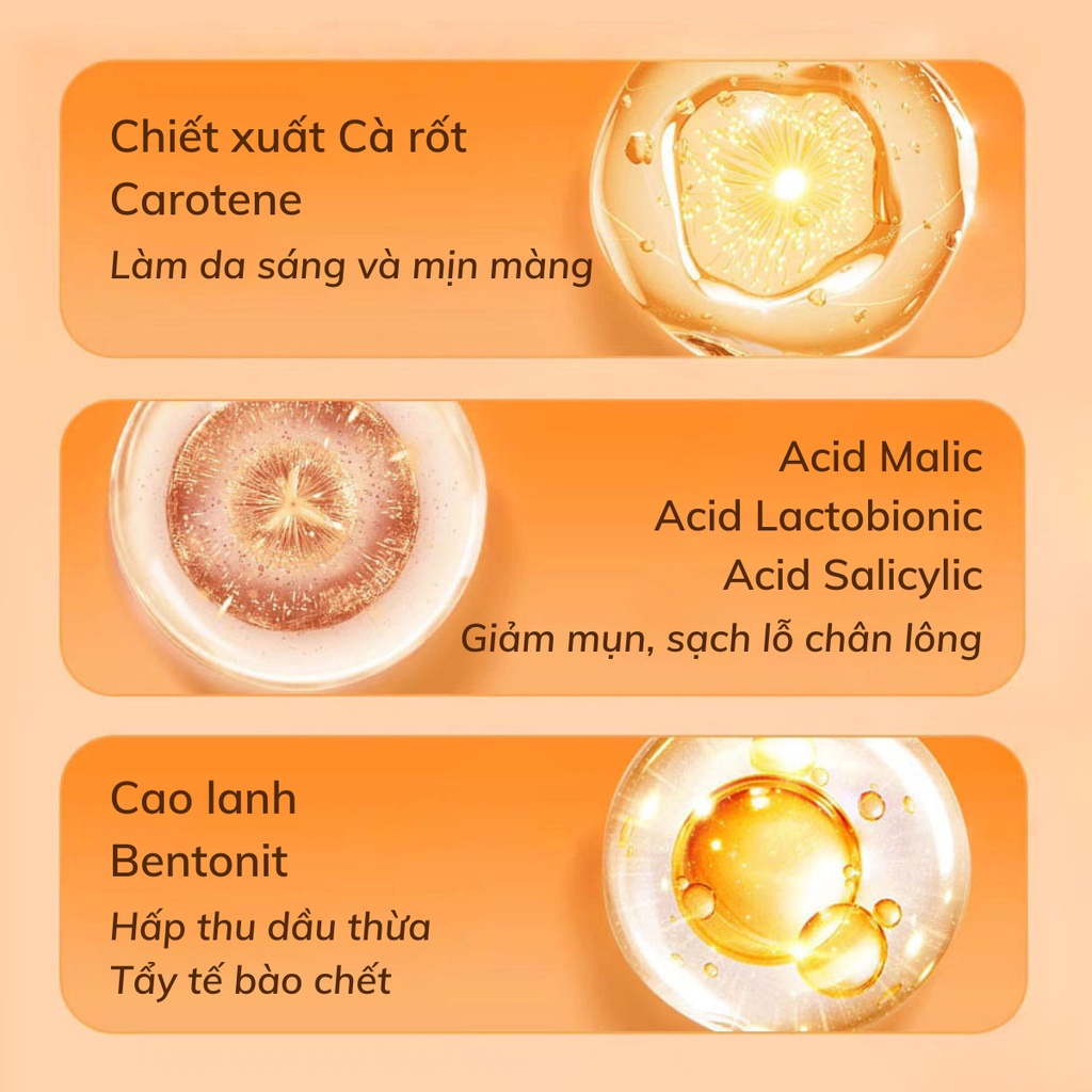 Hộp 12 Mặt Nạ Cà Rốt Sủi Bọt Yanfu