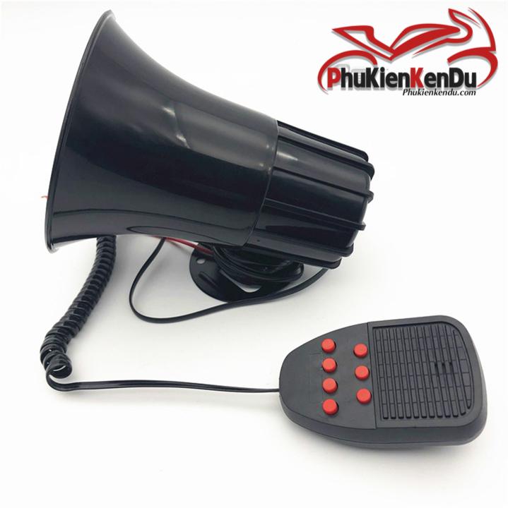 CÒI HÚ 7 CHẾ ĐỘ ÂM THANH CHUẨN CÓ MIC, 12V