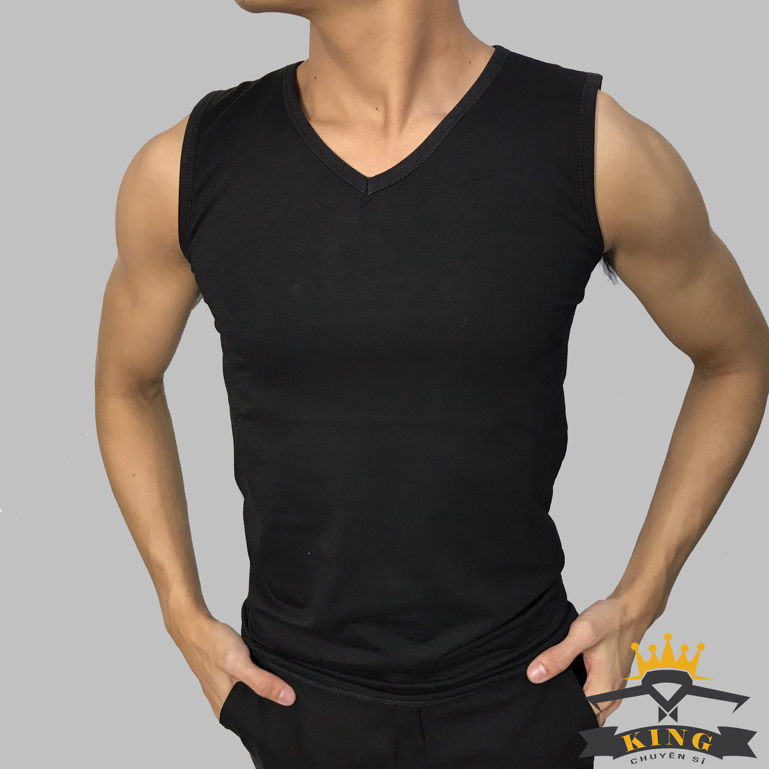 [HCM]Áo ba lỗ nam KING Áo sát nách nam tanktop [U09]
