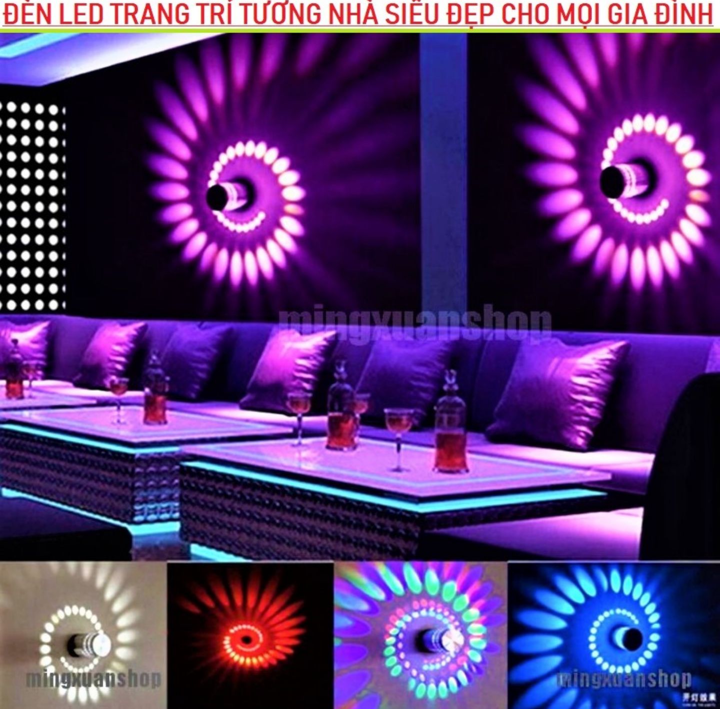 ĐÈN TRANG TRÍ TƯỜNG HÌNH XOÁY ỐC SIÊU ĐẸP