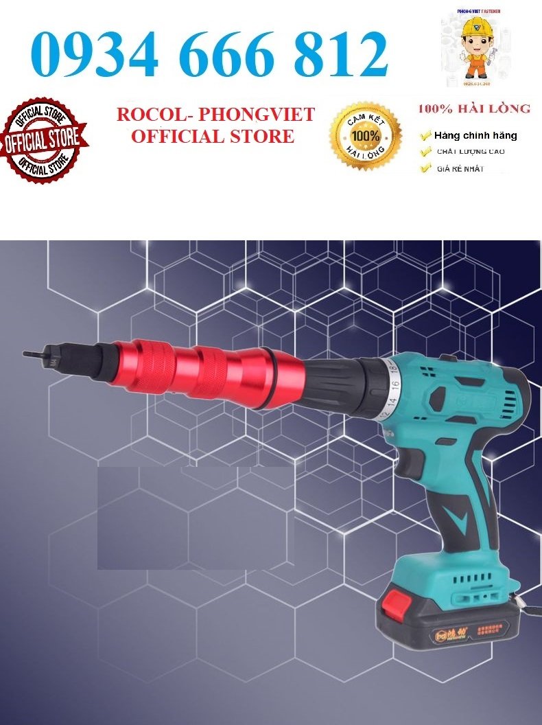 Đầu kít rút ốc tán lắp máy vặn bulong,khoan pin