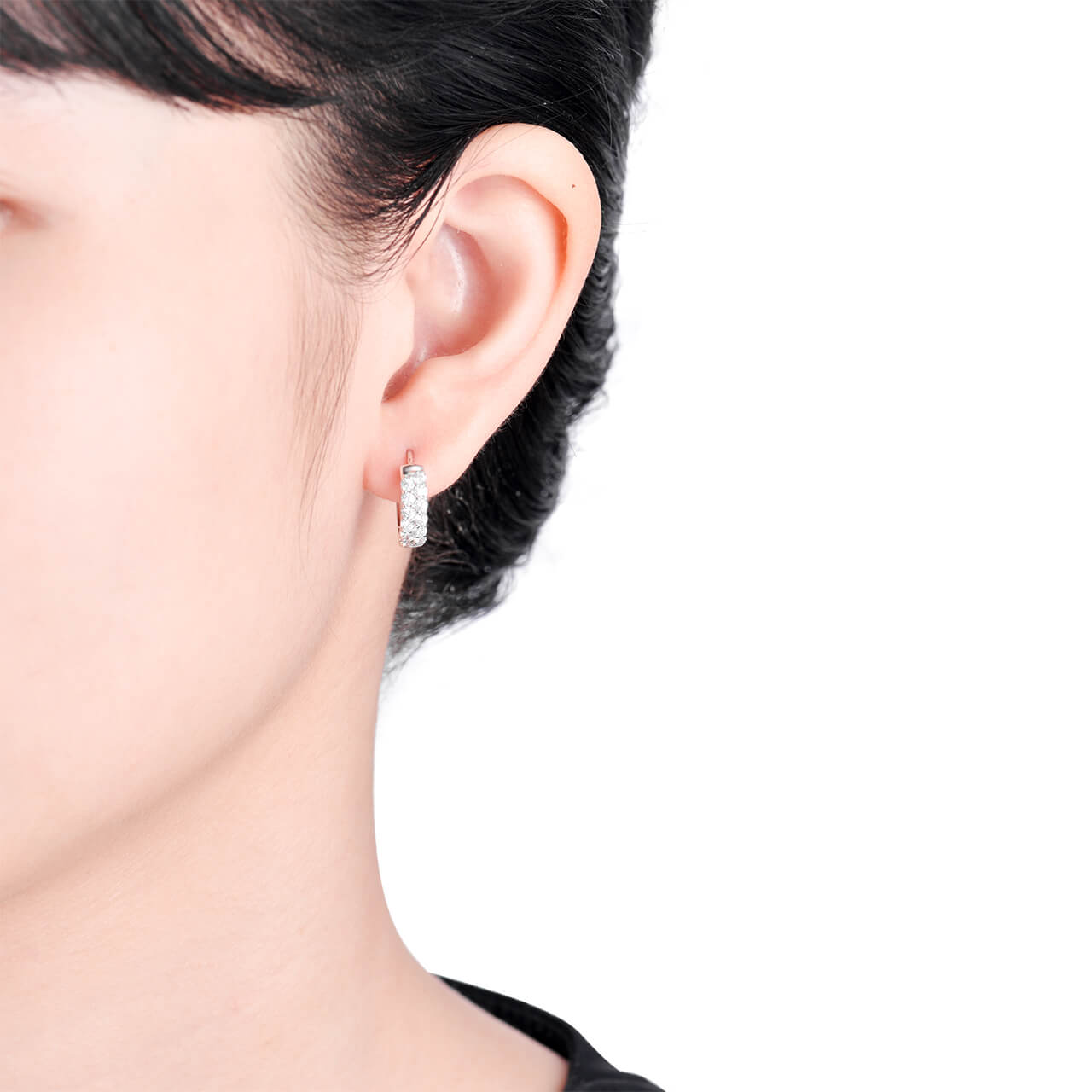BÔNG TAI BẠC ĐÍNH ĐÁ PNJSILVER XM00K000163