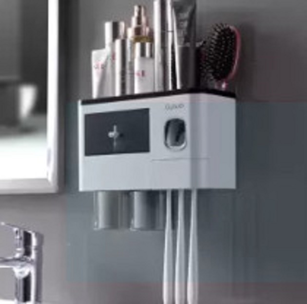 KỆ ĐỂ KEM ĐÁNH RĂNG VÀ BÀN CHẢI THÔNG MINH 2 CỐC
