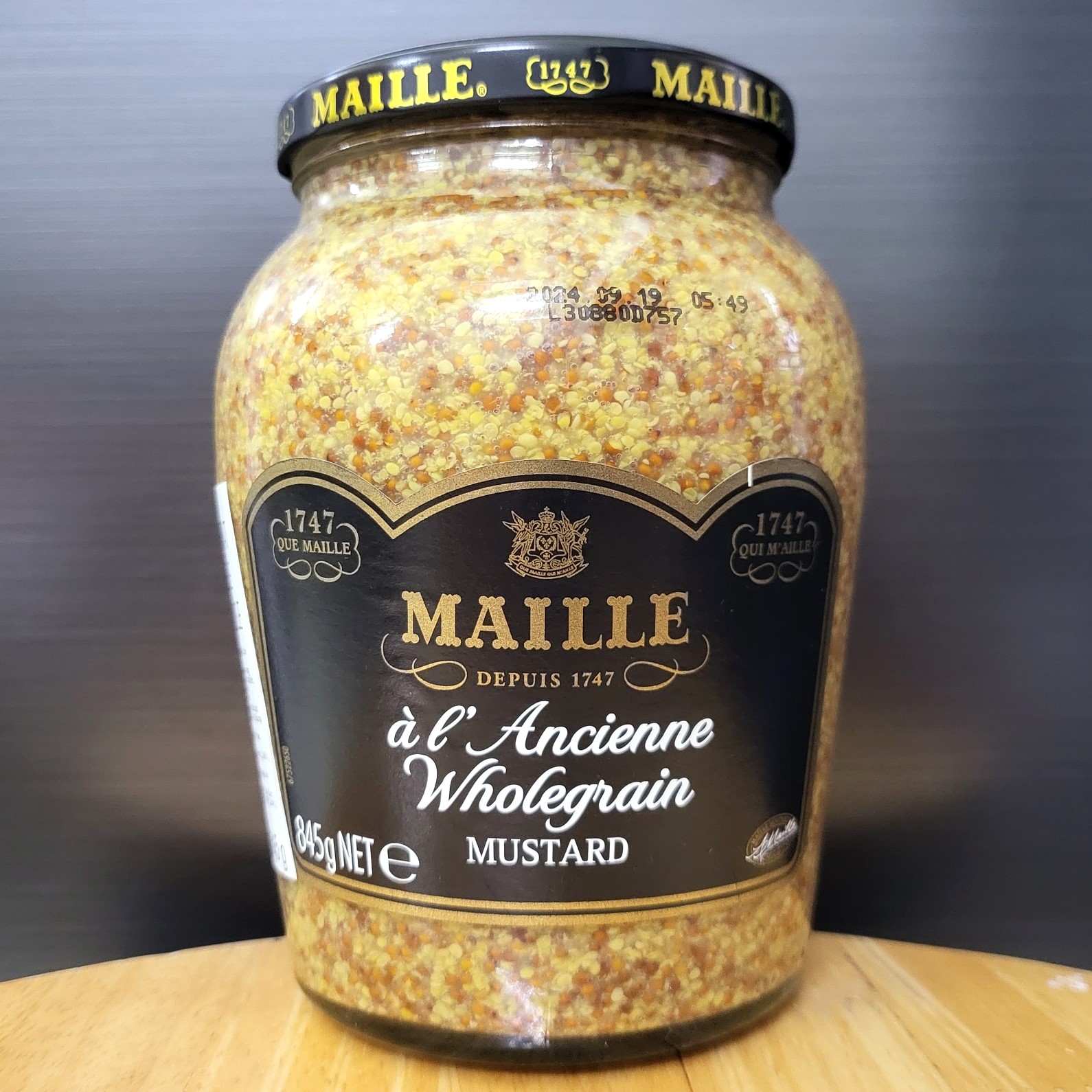 MAILLE - LỌ HẠT 845g MÙ TẠT NGUYÊN HẠT PHÁP Wholegrain Mustard Old Style