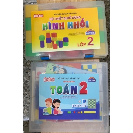 Bộ thực hành toán lớp 2( có kèm hình khối.