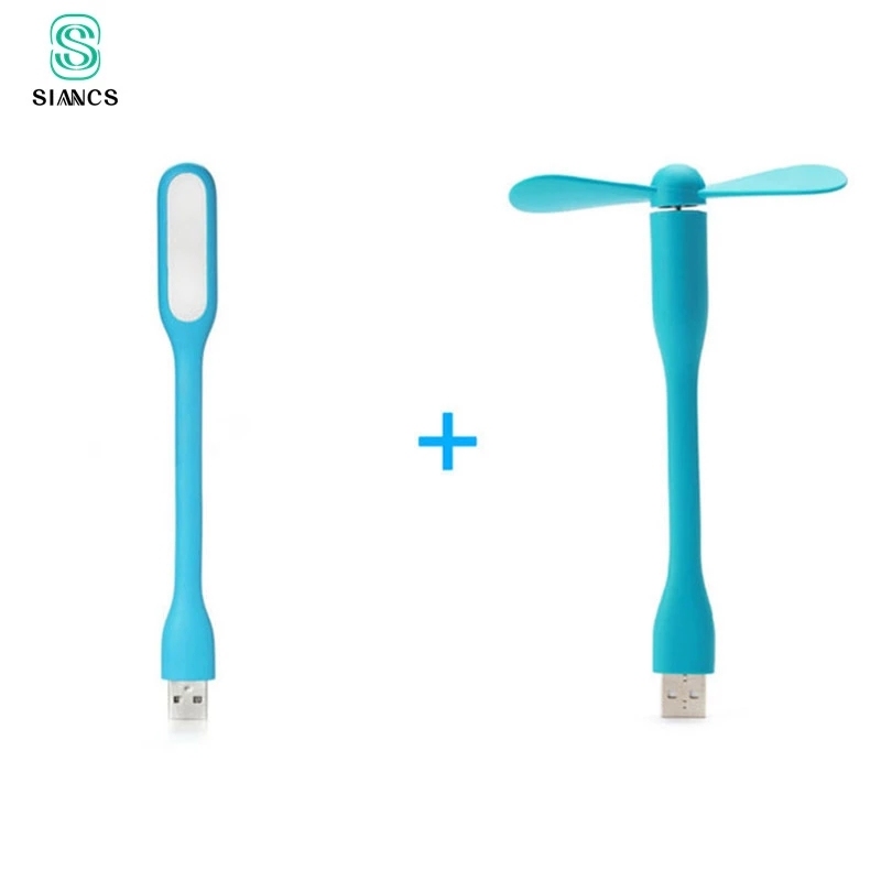 Bảng giá SIANCS Mini Flexible Bendable USB Fan and USB LED Light Lamp USB Gadgets hand fan night light For PC for Laptop Phong Vũ