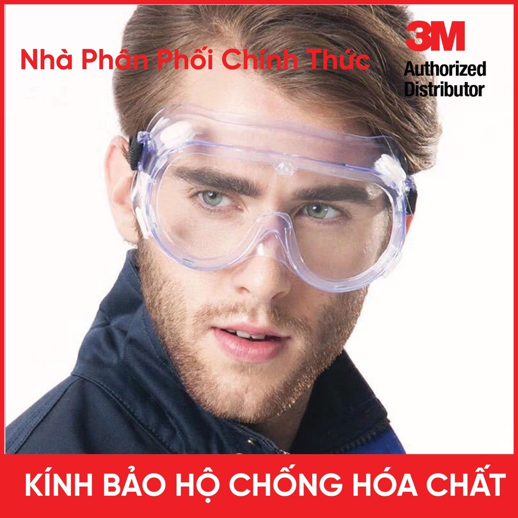 Kính Bảo Hộ Chống Hóa Chất 3M 1621 ( Không Chống hơi Sương )