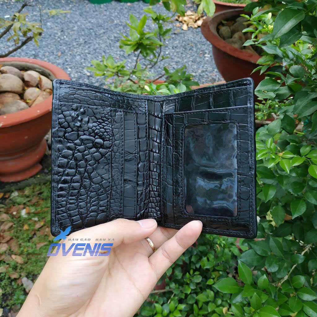 [FREE SHIP] Ví nam da cá sấu thật. Gù cá sấu lớn dùng là đẳng cấp!
