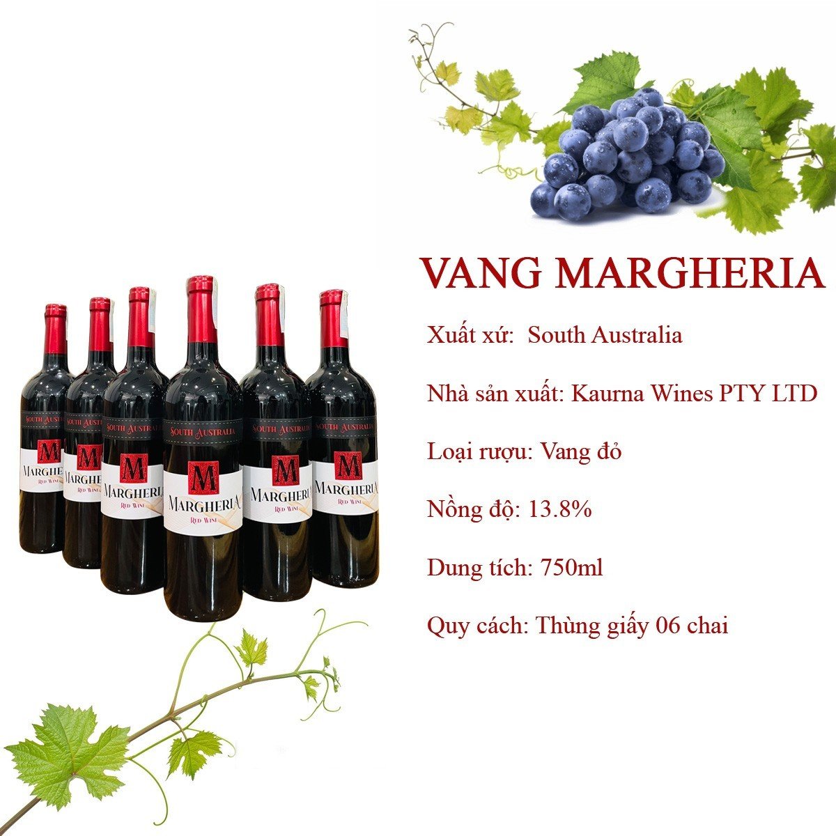 Vang Úc Margheria nhập khẩu chính hãng