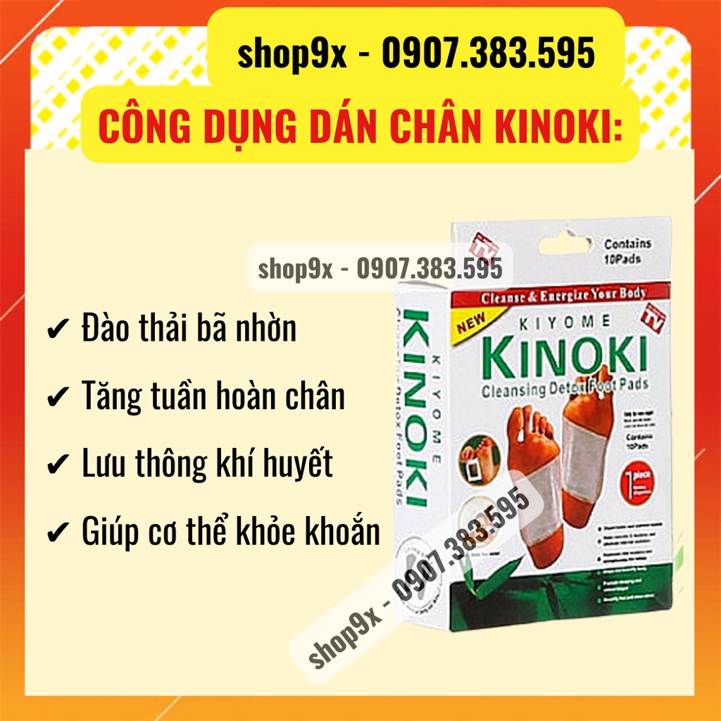 Miếng Dán Chân Thải Độc Nhật Bản Kinoki Detox Foot Patch