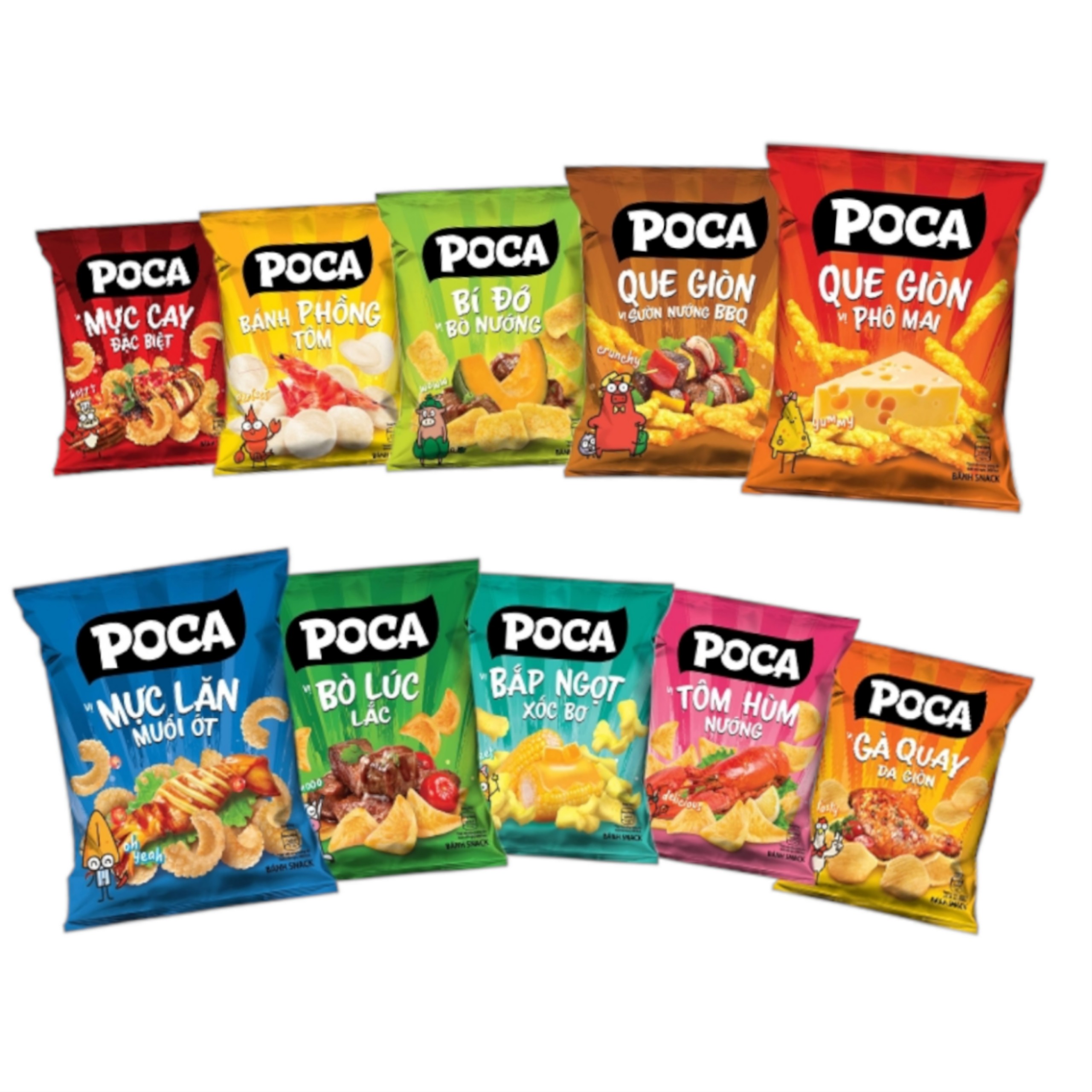 Snack khoai tây Lay's và Poca gói
