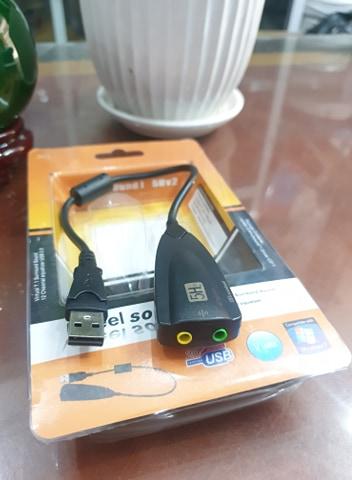 Cáp chuyển USB sound sang âm thanh 3D 7.1 (Đen)