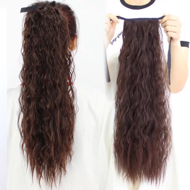 Tóc giả cột xù tơ cao cấp siêu dài 60cm