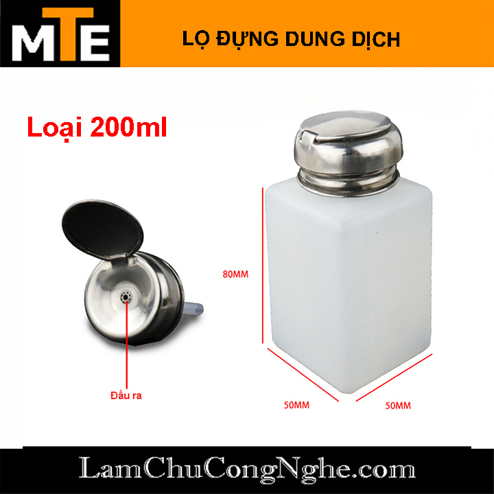 Lọ đựng dung dịch axeton 100ml, 200ml chất lượng cao