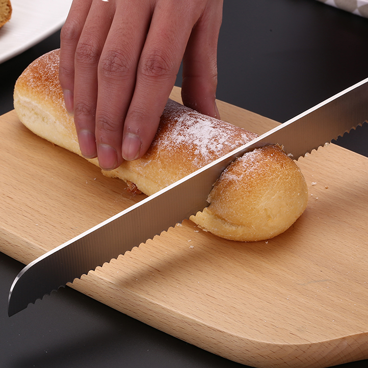 Dao răng cưa cắt bánh mì lưỡi thô inox