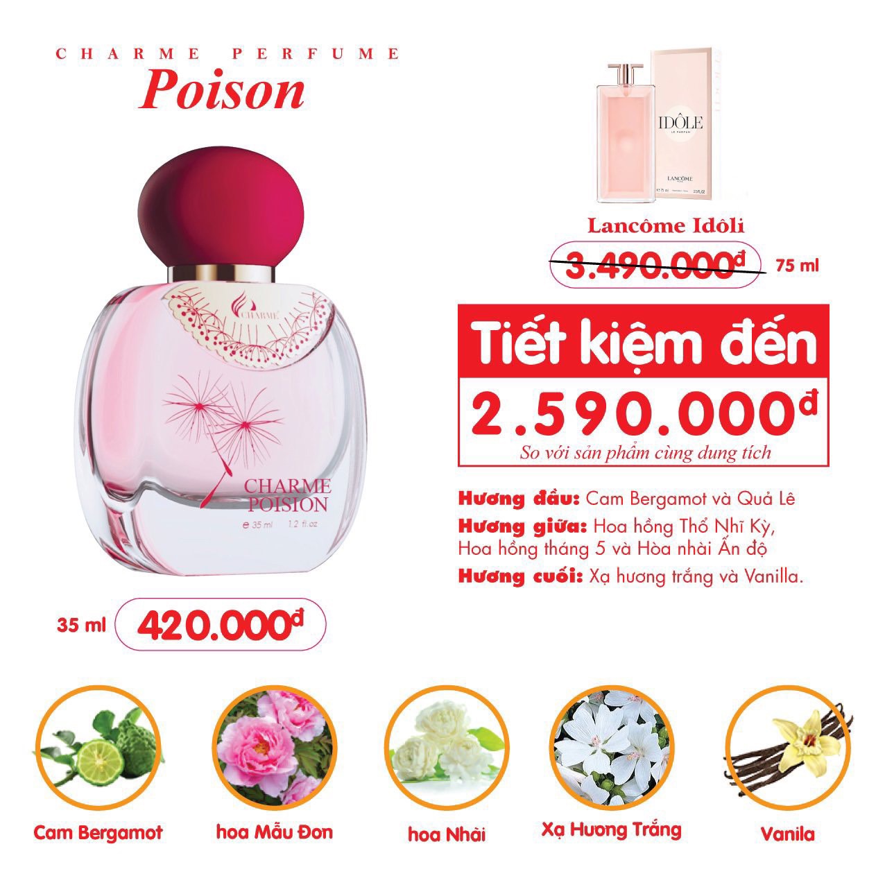 [HCM]Nước hoa nữ poison 35ml
