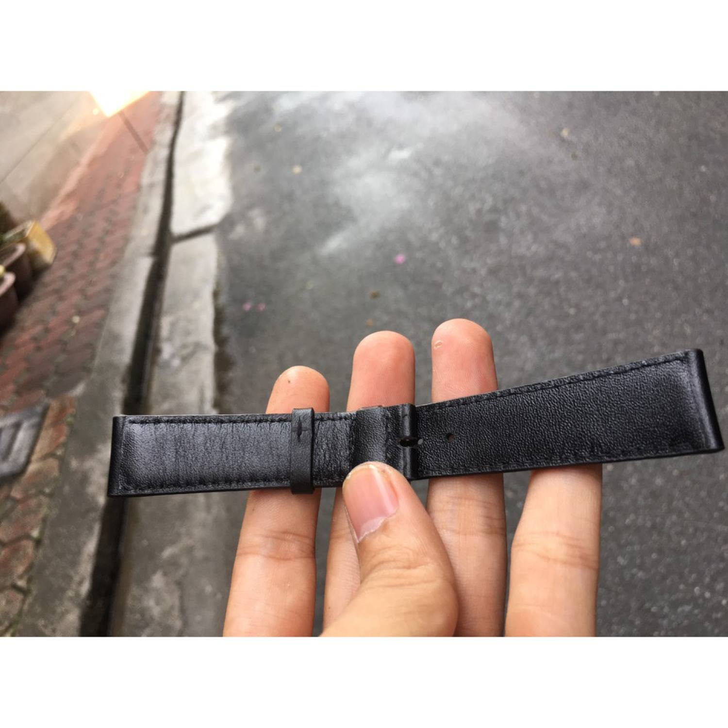 [Da Thật] Dây đồng hồ da bò handmade màu đen đủ size [DOHA]