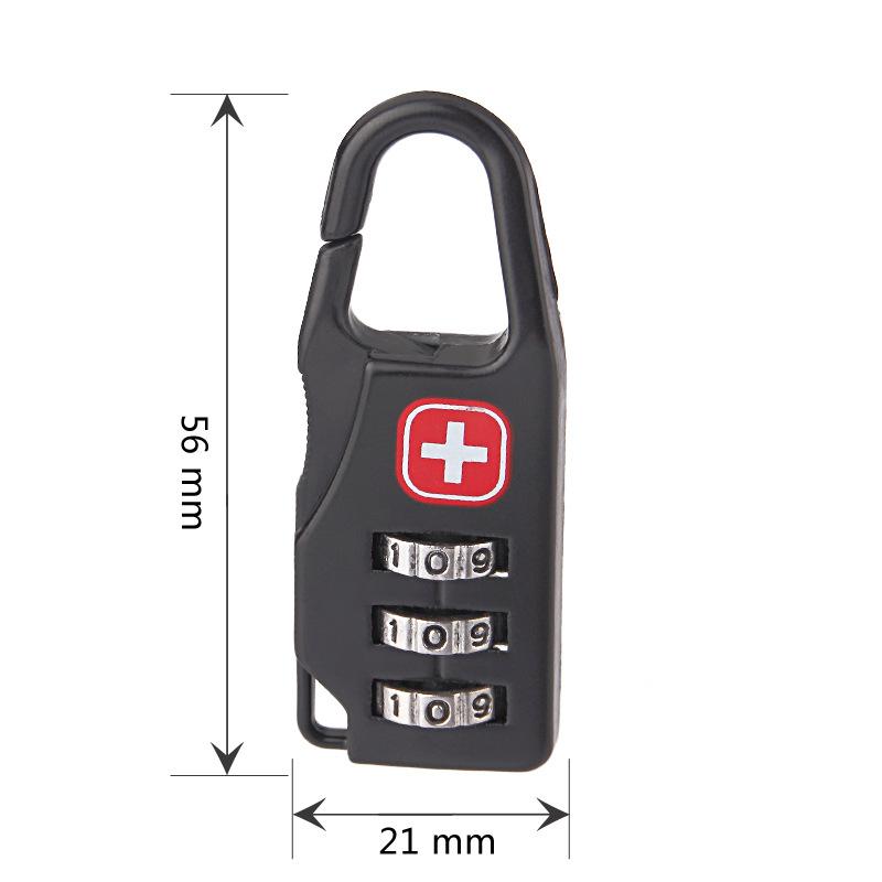 Number Keychain for Backpacks, Suitcases (Black)
