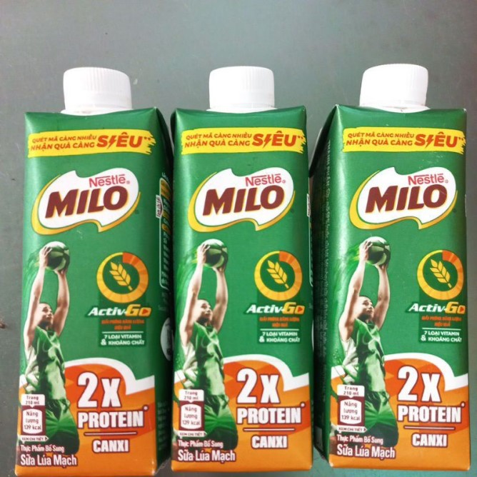 (Thùng 24 chai) Sữa Milo nắp vặn lúa mạch có đường Nestlé 210ml- DATE mới