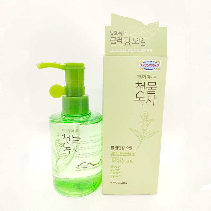 Tinh dầu tẩy trang thảo dược trà xanh (Hàn Quốc) welcos green tea deep cleansing oil 170ml cao cấp