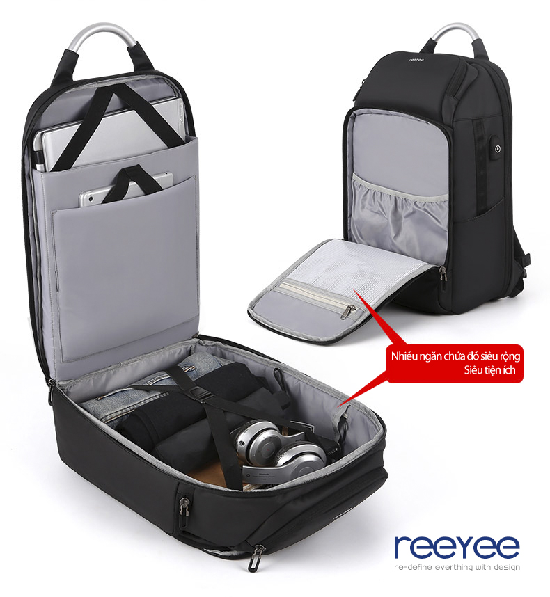 [HCM]Balo Laptop Đa Năng ReeYee – RY102BG