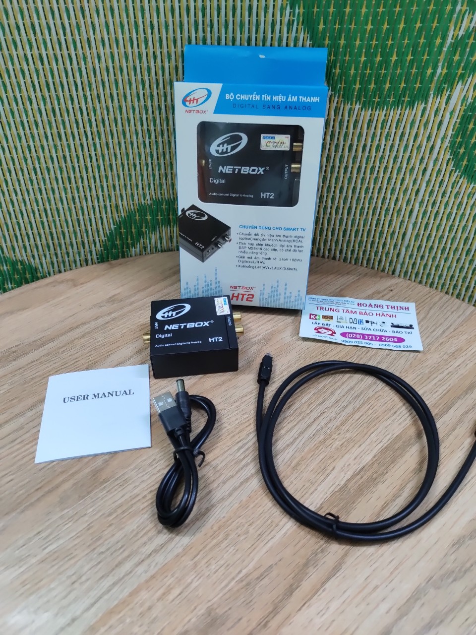[HCM][Chính Hãng] Optical Netbox HT02 - Bộ chuyển âm thanh TV 4K quang optical sang audio AV ra amply (KHOAI TO) + Cáp optical+ Nguồn 5V