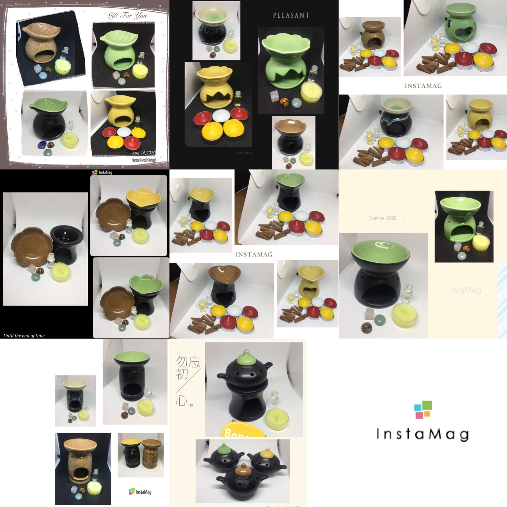 Dầu tràm Huế + Đèn đốt tinh dầu + Nến Tealight = 60k