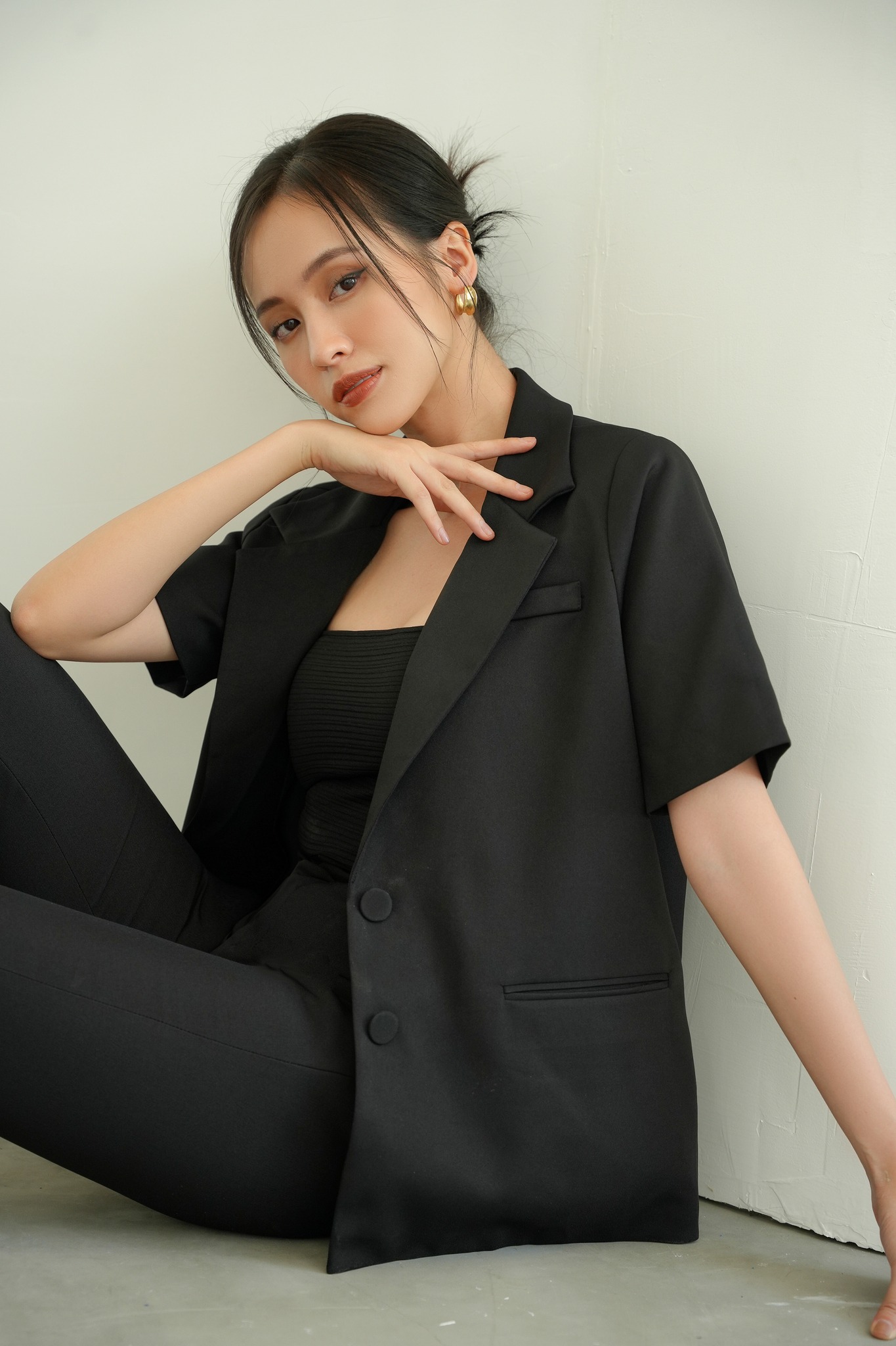OLV - Áo khoác Black Short Sleeve Blazer