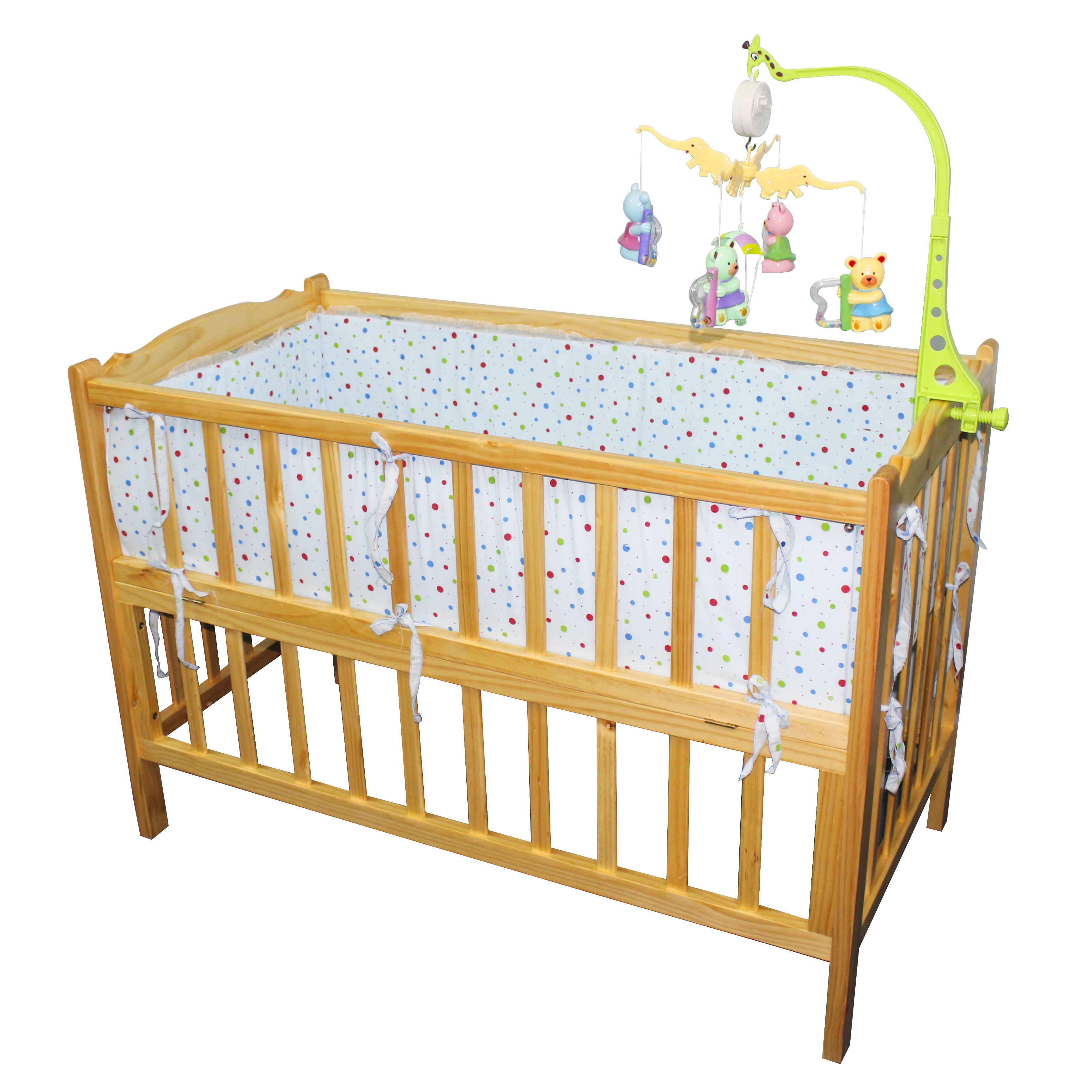 Giường cũi gỗ cao cấp VINANOI - S201(Vàng nhạt)