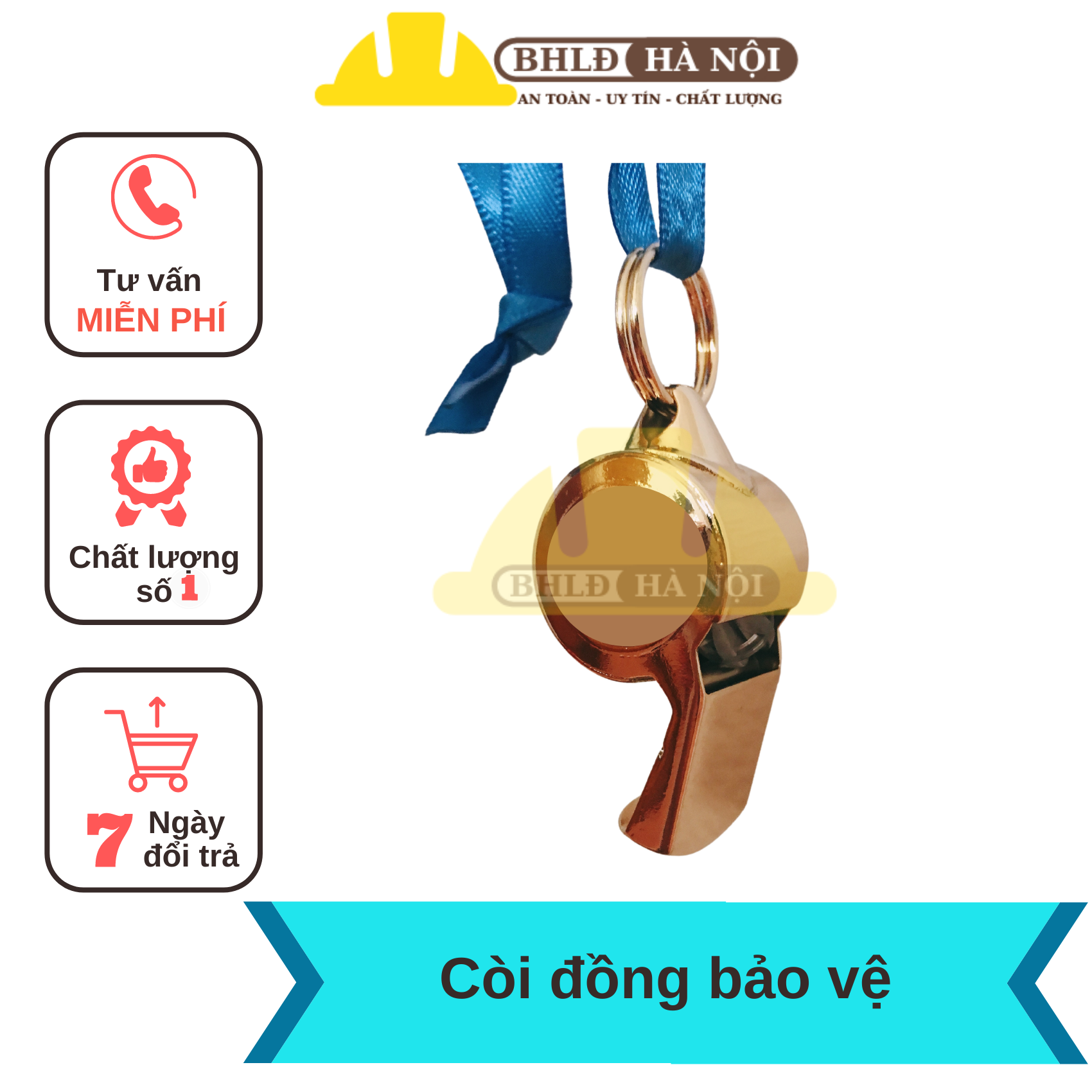 Còi đồng bảo vệ cao cấp