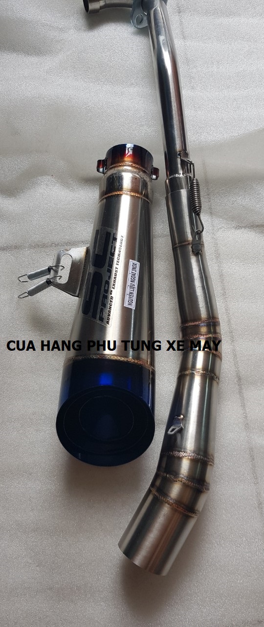 Pô SC XÉO TITAN - kèm cô 2 khúc inox 304 gắn EX 135/ EX 150/ WINNER 150/ WINNER X/ SONIC/ RAIDER FI/ SATRIA